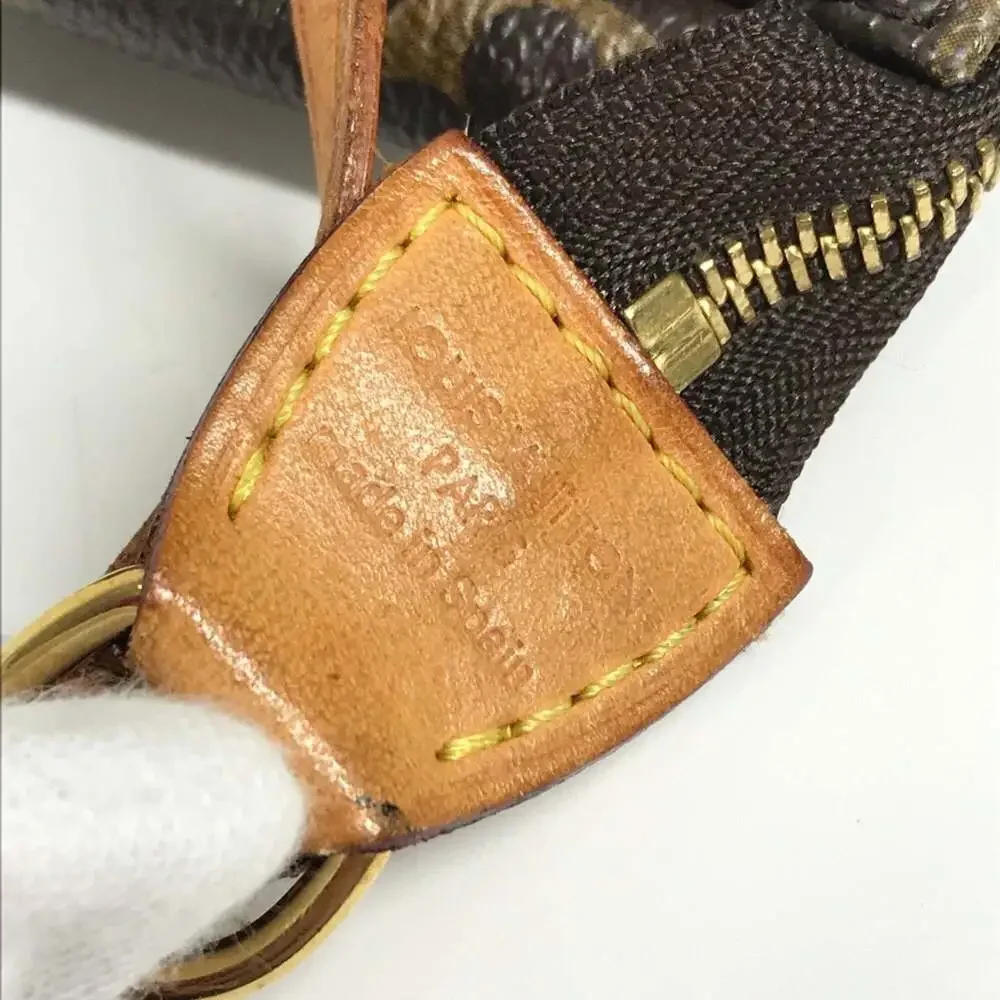 LOUIS VUITTON Brown Monogram Canvas Pochette Shoulder Bag